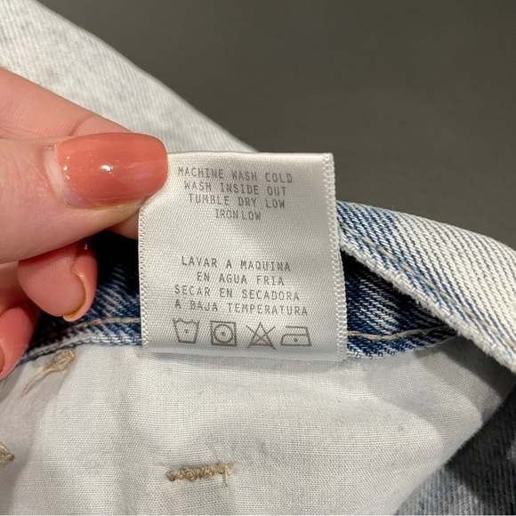 Cello High Waisted Two Toned Jean Shorts - Picture 8 of 12